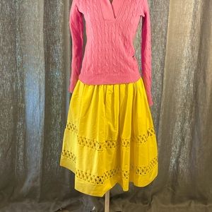 Alice & Olivia Yellow Skirt- Woman’s US 4